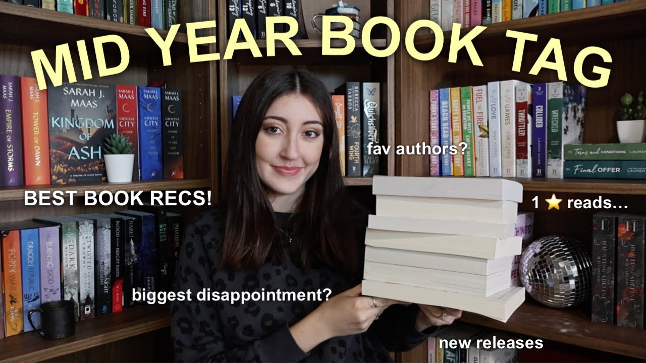 MID YEAR BOOK TAG 🗓️🌟 favorite books, favorite authors, new book releases, tbr, and more!