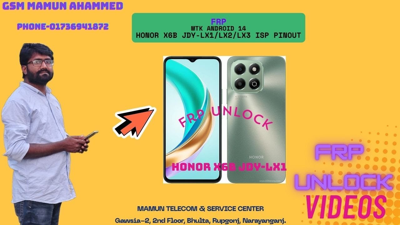 Honor X6B JDY-LX1/LX2/LX3  Frp Unlock
