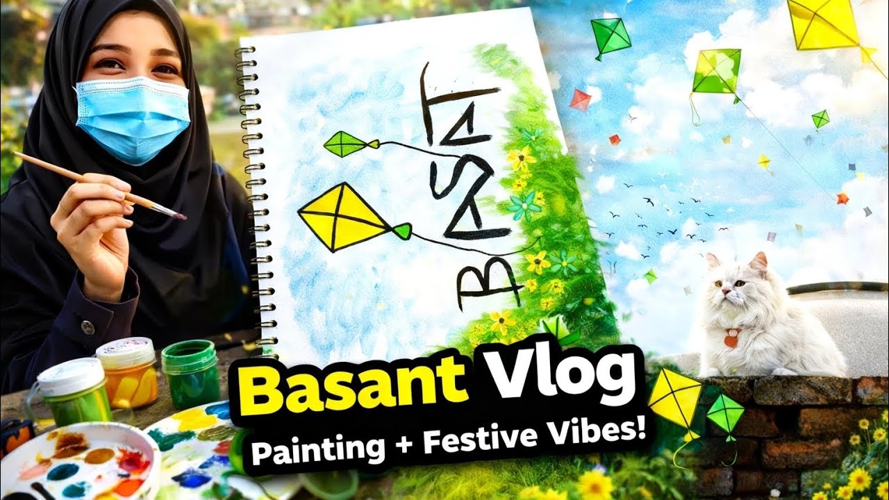 Simple Basant Painting 🌼 | Calm Daily Vlog 