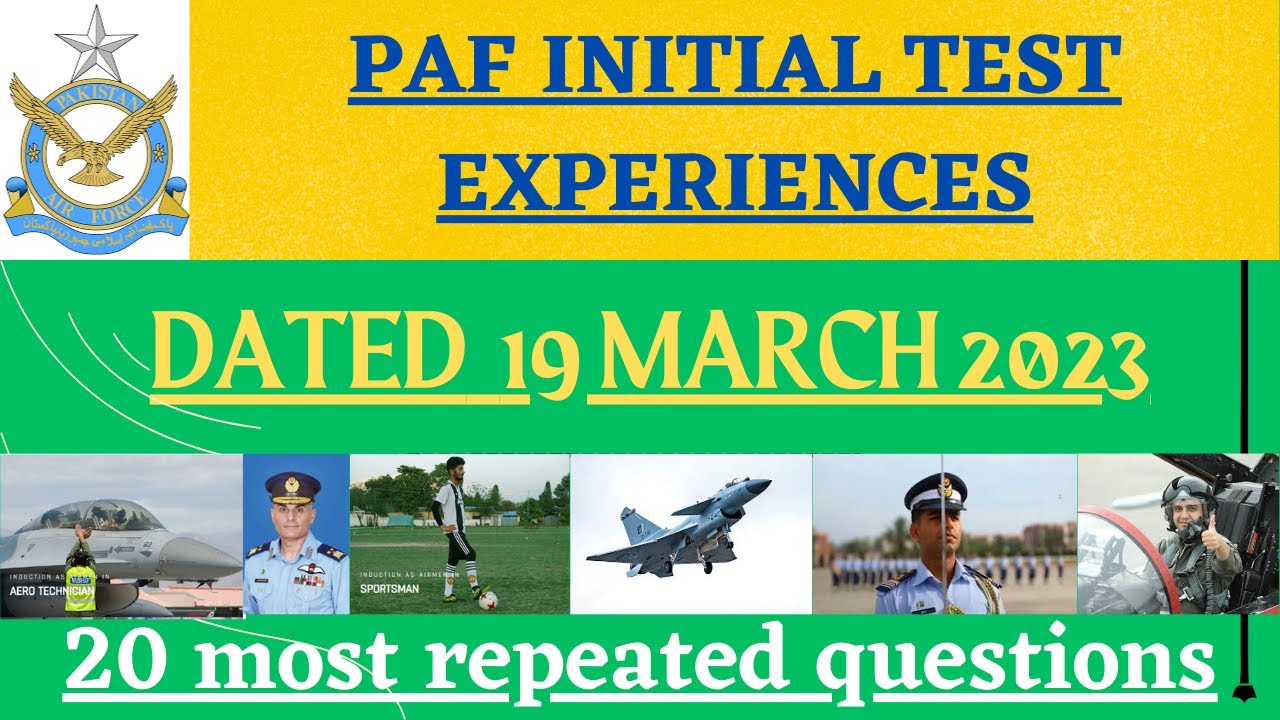 PAF INITIAL TEST EXPERIENCEs | GDP, CAE, AD, CAE, LOG, ASD Experiences  | PAF ALL CENTER EXPERIENCEs