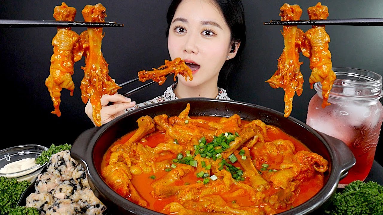 МУКБАНГ Острые Куриные Ножки🔥 Рисовые Шарики С Тунцом И Майонезом | MUKBANG | АСМР | EATING SOUND