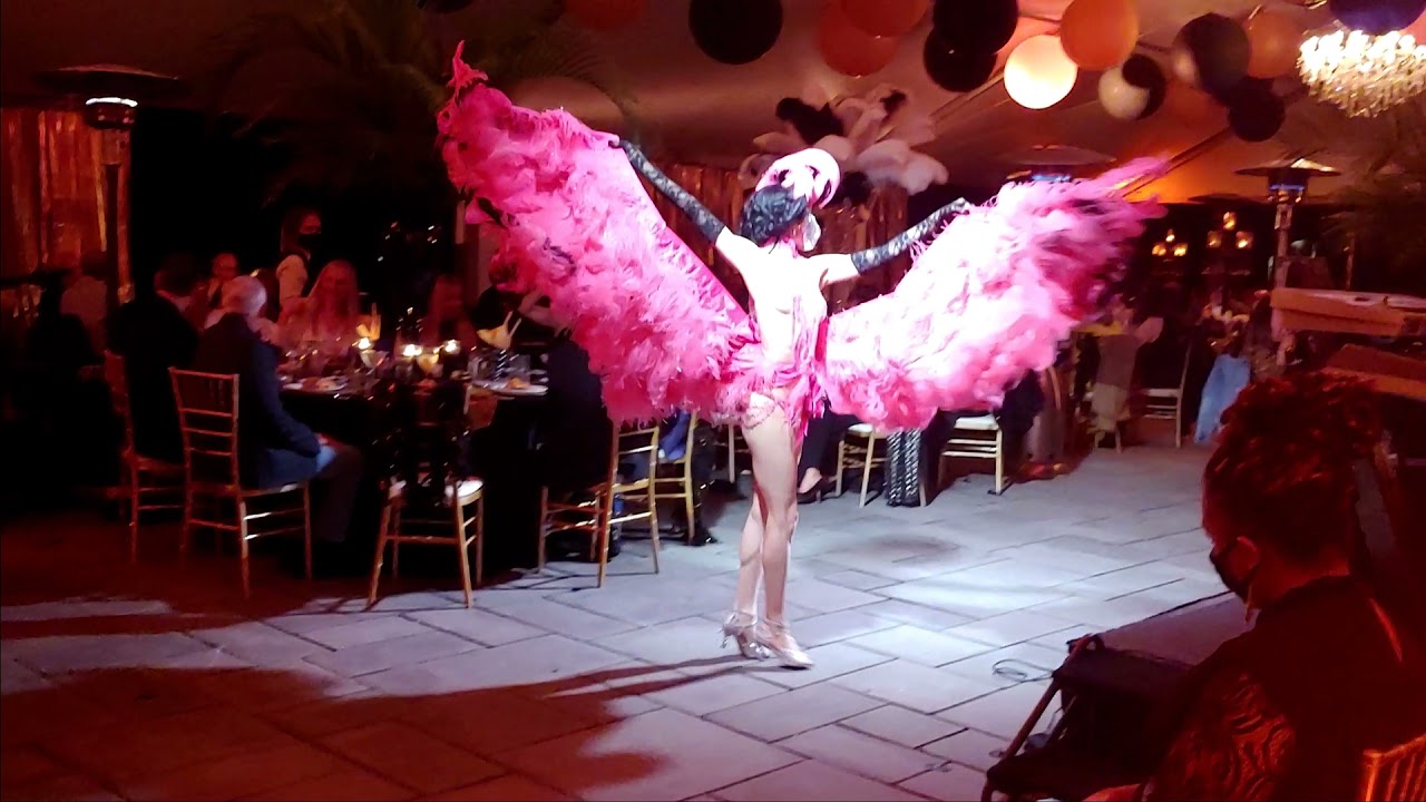 BURLESQUE Performance: Masked Burlesque Dancer performs the 