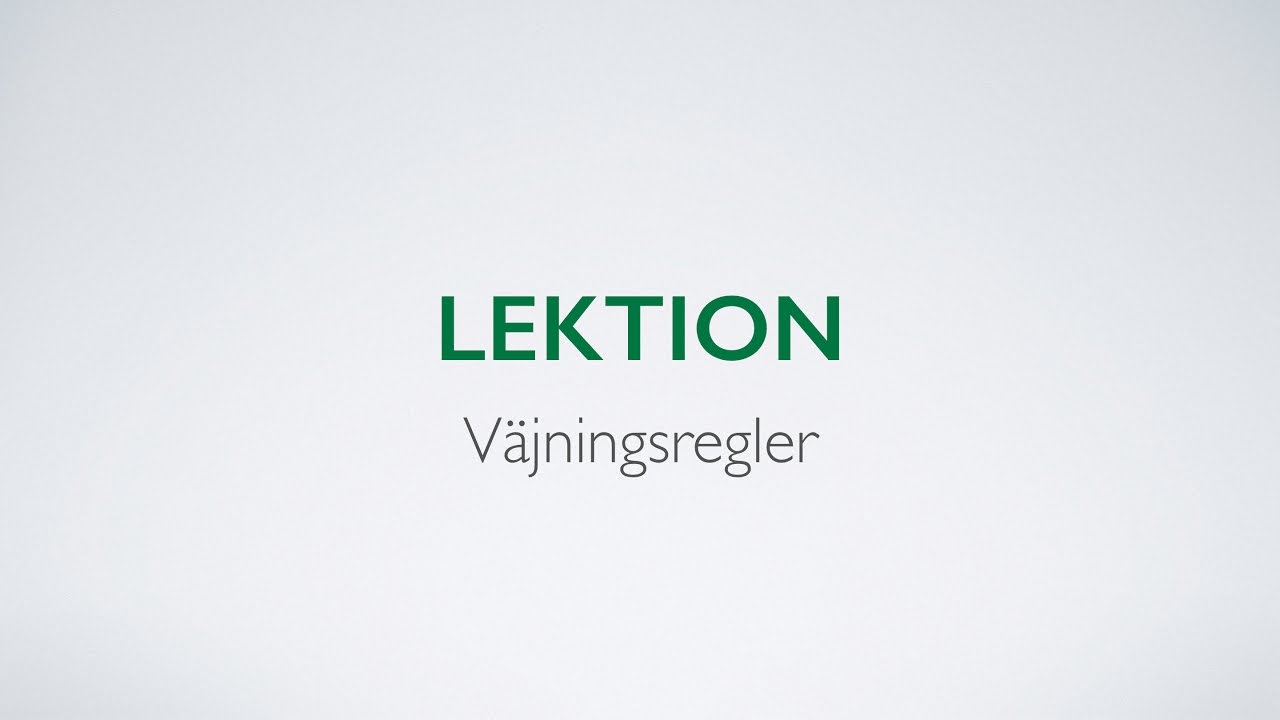 Videoutbildning till körkort - Väjningsregler  - Biljakten.nu