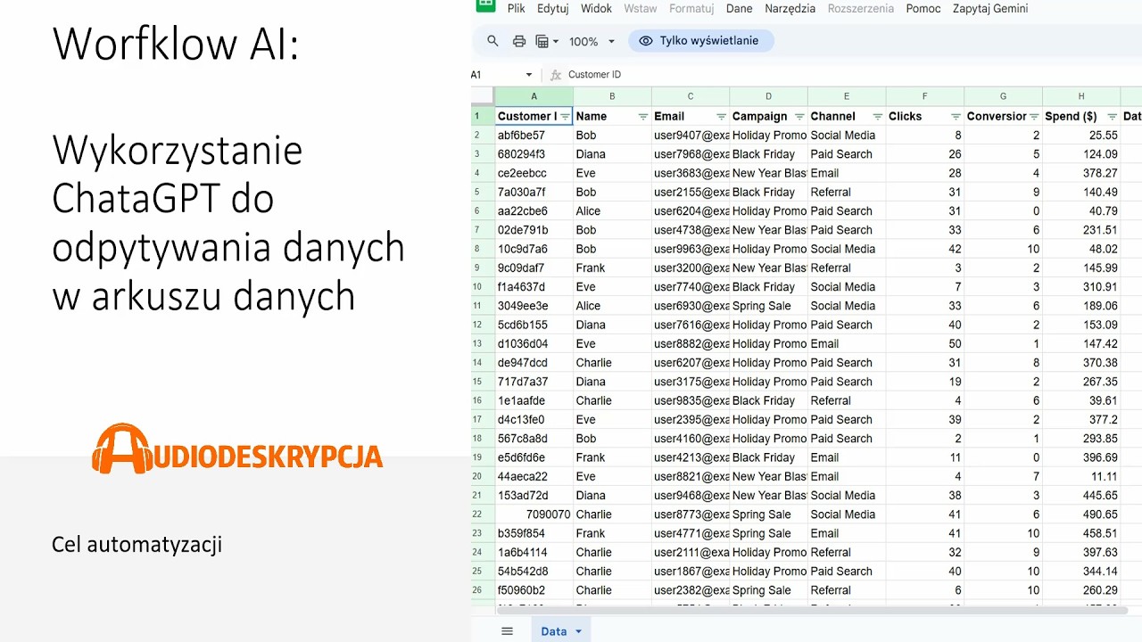 Jak skutecznie korzystać z AI na platformach automatyzujących procesy? (film z audiodeskrypcją)