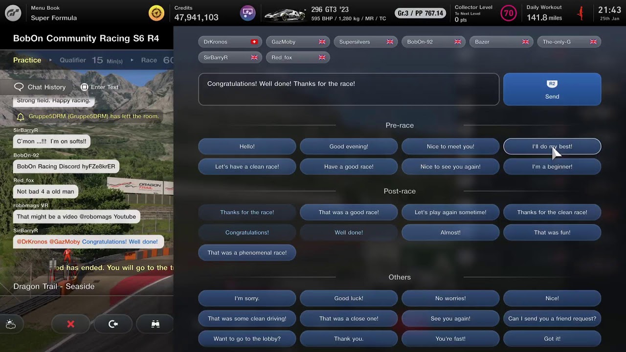 BobOn Community Racing Endurance Season 6 Round 4 GT7 VR