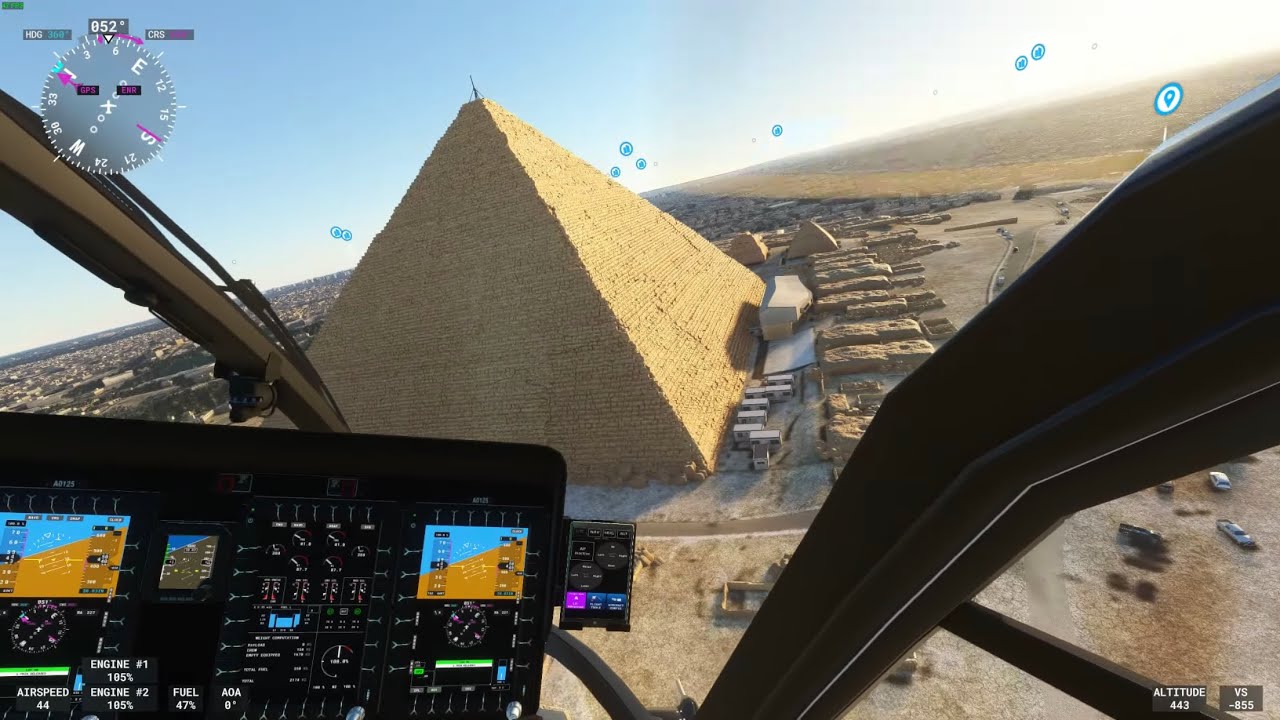 Hovering Around The Great Pyramid of Giza!!! - Microsoft Flight Simulator
