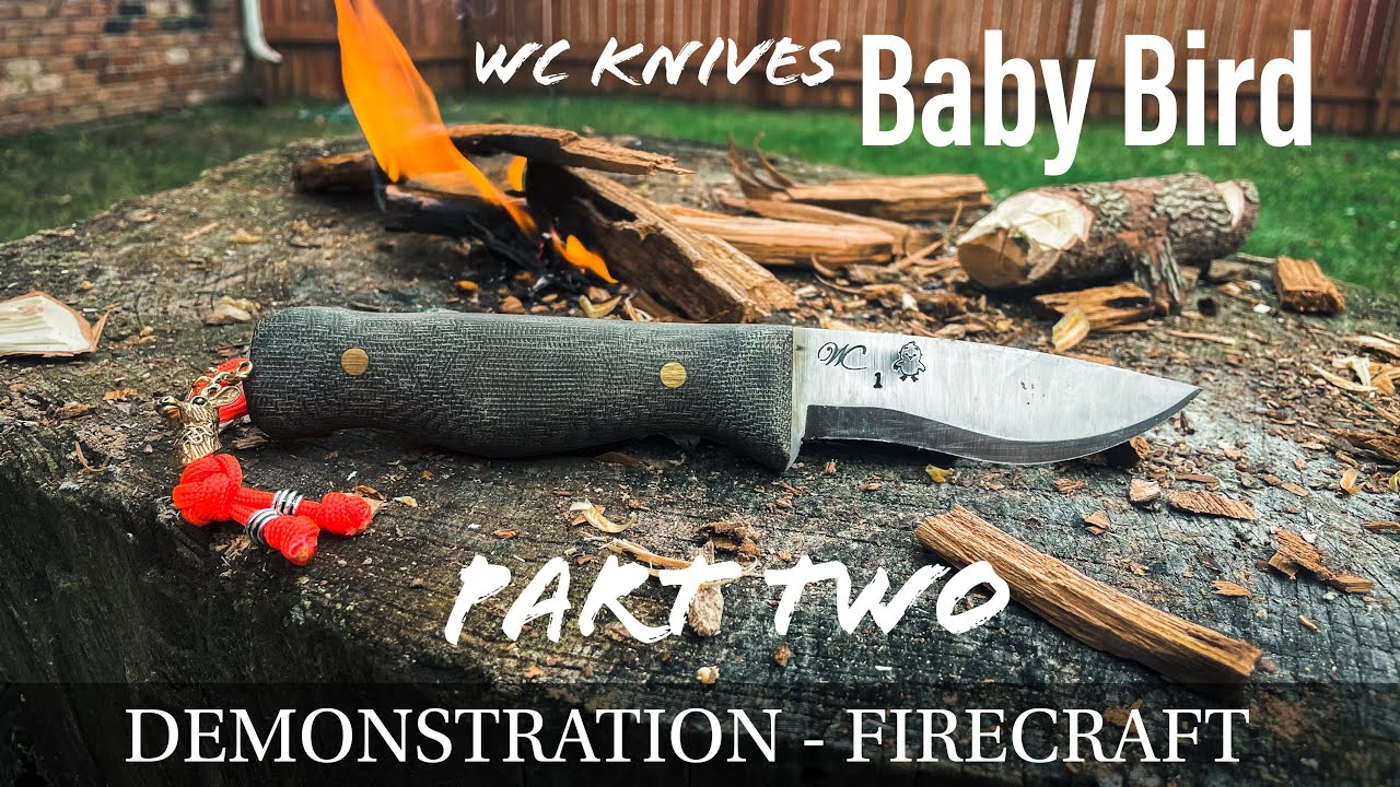 Baby Bird #2 demo Firecraft / One Stick Fire WC Knives William Collins field test