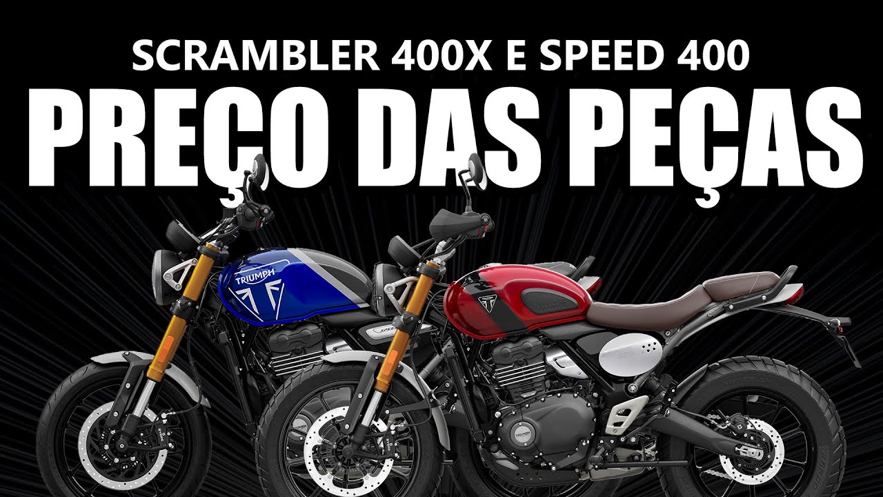 Veja o preço de algumas peças da Scrambler 400X e Speed 400 da Triumph