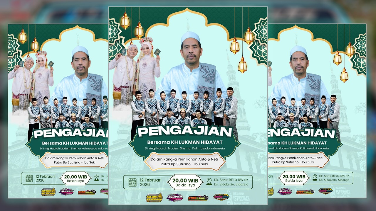 Live! Pengajian KH Lukman Hidayat - Wedding Anto & Neti -Serut Sidokerto - Hadroh Shemar Kalimosodo