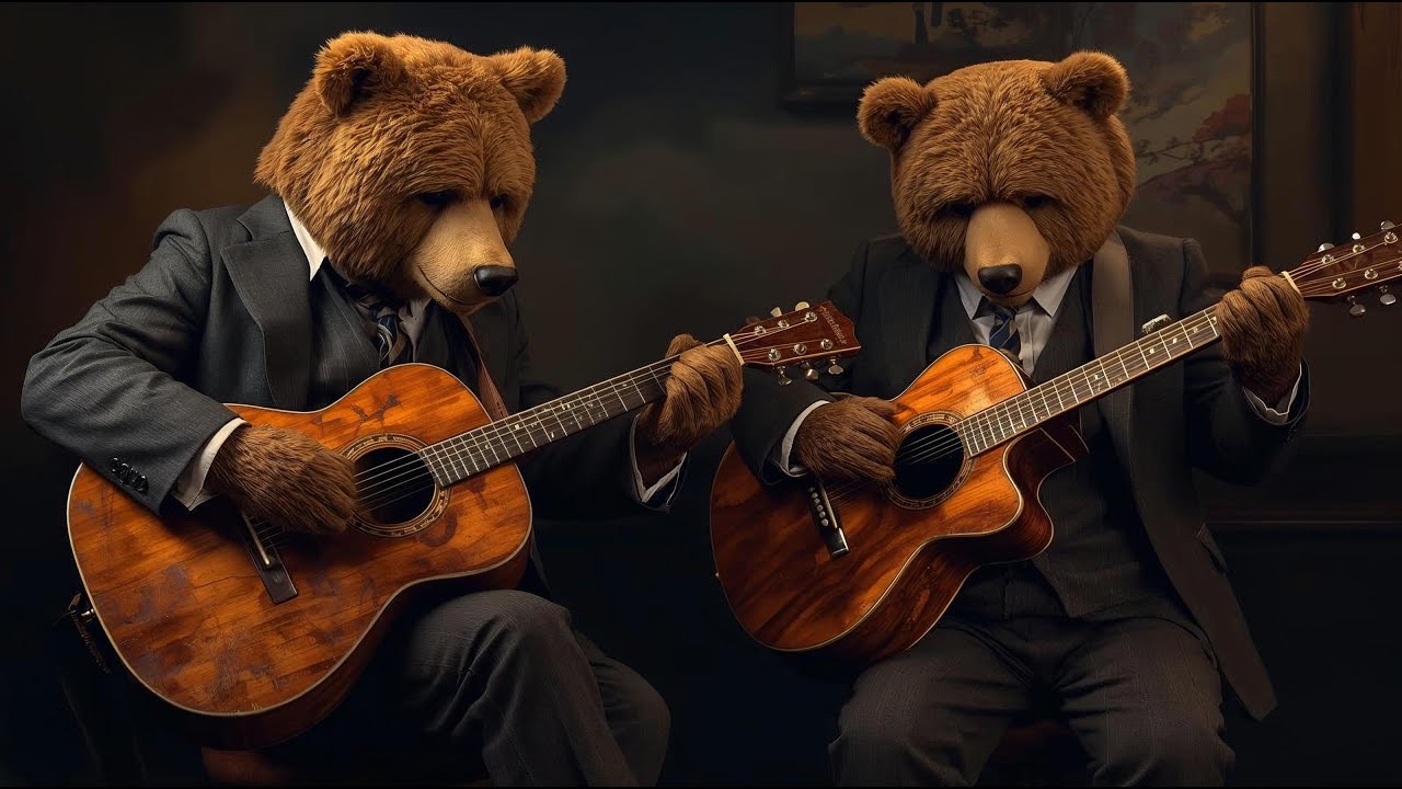 Slow Country Blues Acoustic Guitar I Ambient I Blues Bears I 8 Hours Music