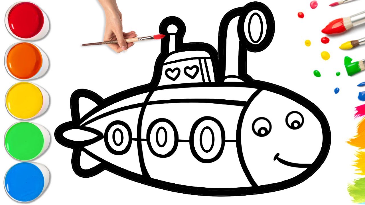 How To Draw AMAZING Submarine | Easy Step By Step Tutorial