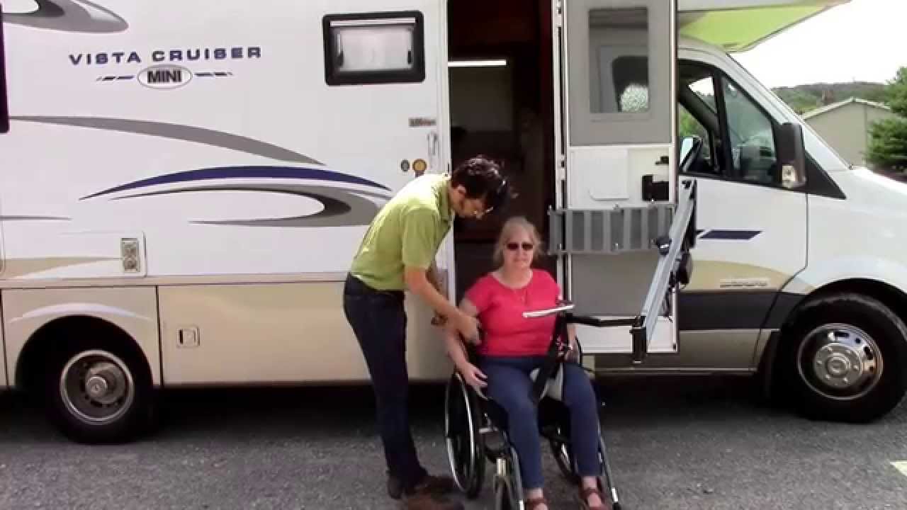 Multi-Lift Disability Handicap Lift In Motor Home/RV (Entering the Front Seat)