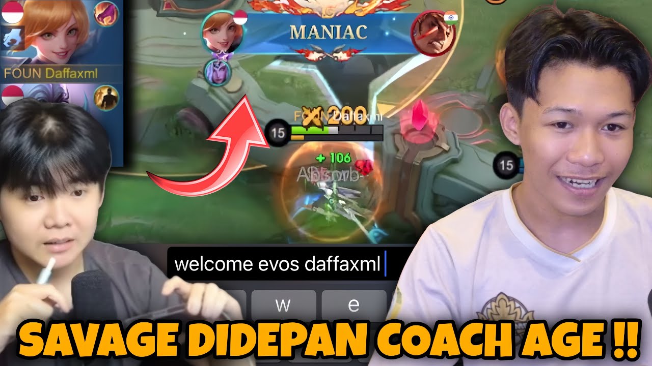 ORDER MABAR COACH AGE !! SAVAGE DIDEPAN COACH AGE LANGSUNG MASUK EVOS ??!! - Mobile Legends