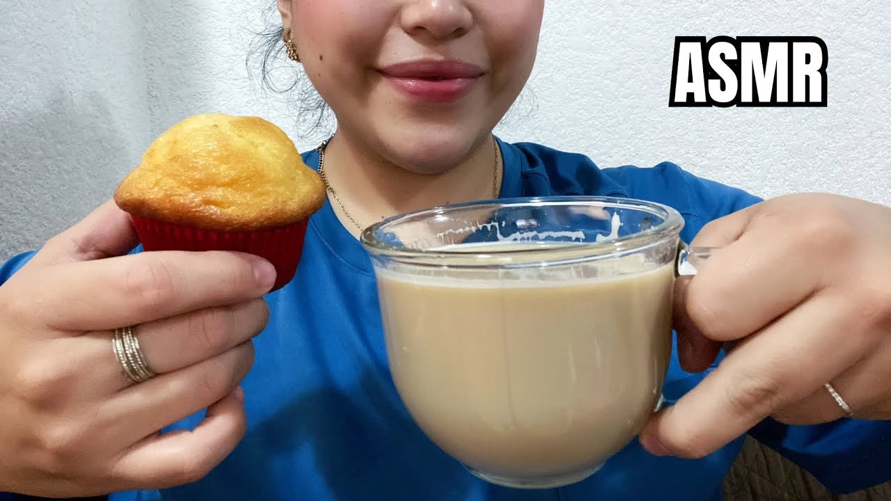 ASMR español comiendo PAN DE DULCE MEXICANO Y CAFÉ 🍞☕️