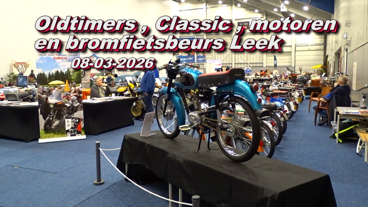 Oldtimers , Classic motoren en bromfietsbeurs Leek 08 03 2026