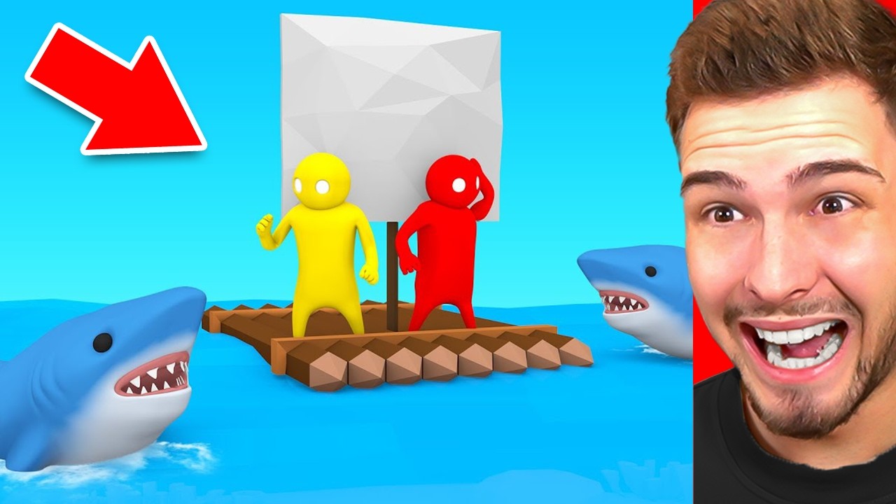 WER WIRD ZUERST VOM HAI GEFRESSEN?! (Gang Beasts)