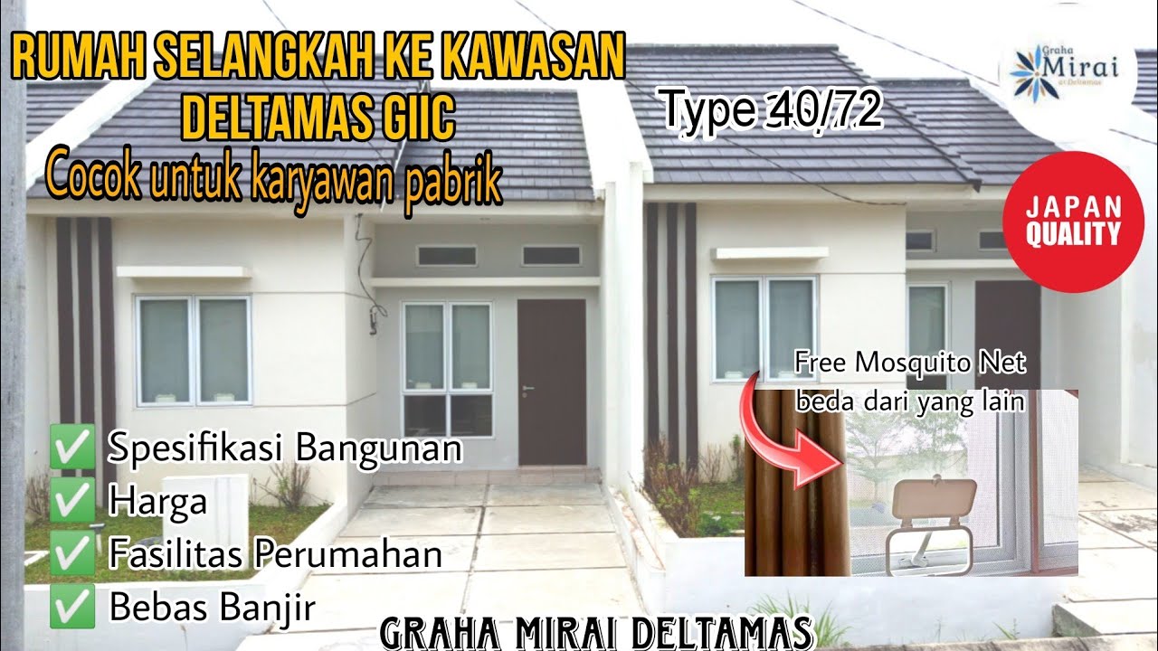 Review Rumah Cluster Murah Dekat Kawasan Pabrik Cikarang Deltamas GIIC | Graha Mirai