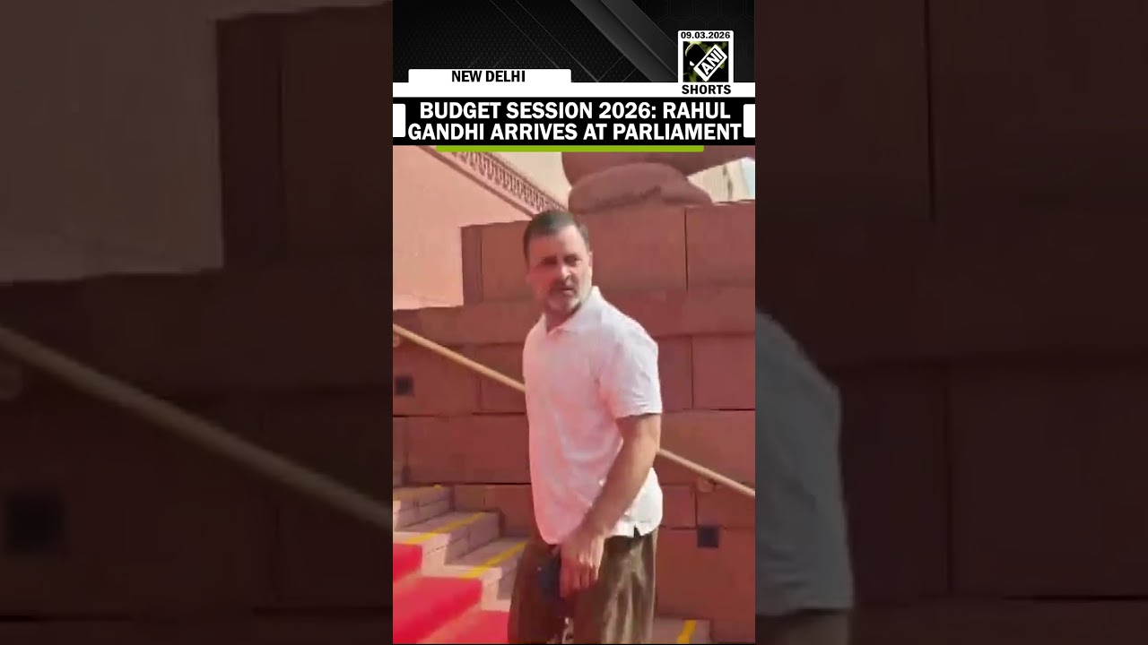 Rahul Gandhi arrives at the Parliament ahead of the second phase of Budget Session 2026