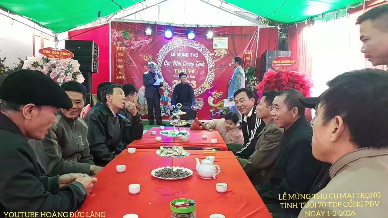 Lễ mừng thọ cụ ông mai trọng tính tuổi 70 TDP CỔNG PĐV 1-2-2026