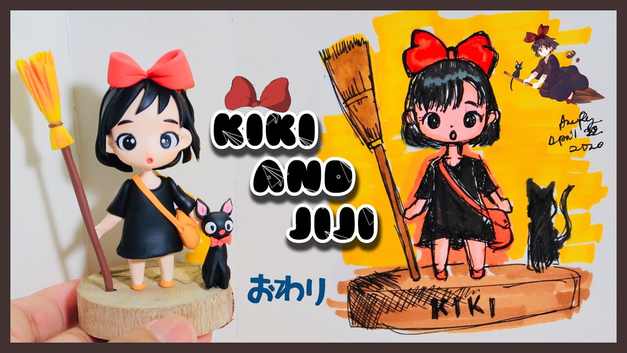 DIY | Making KIKI from KIKI'S DELIVERY SERVICE using AIR DRY CLAY | STUDIO GHIBLI | Clay Tutorial
