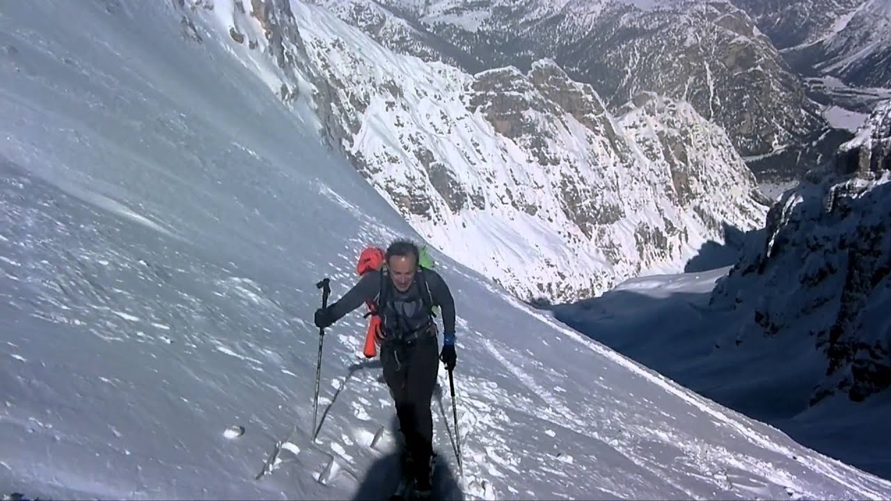 Scialpinismo a Cortina d'Ampezzo, lo straordinario inverno 2014. Scialpinismo con il cane