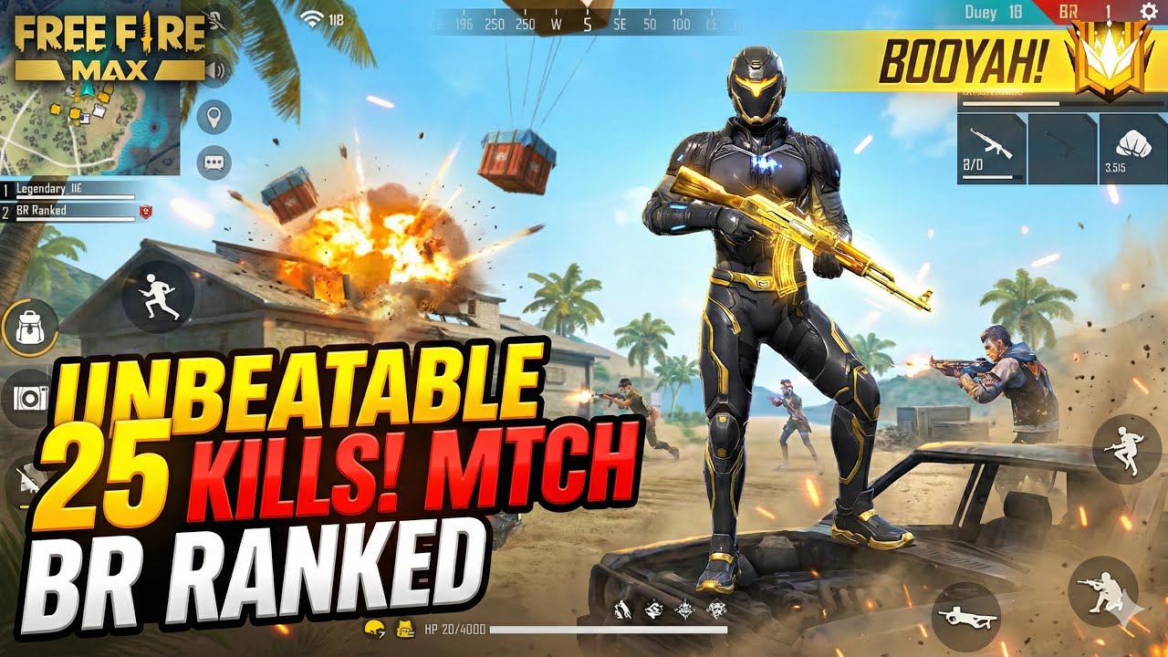 BR RANKED 25+ KILLS || FREE FIRE MAX || CHOUDHARY GAMER 
