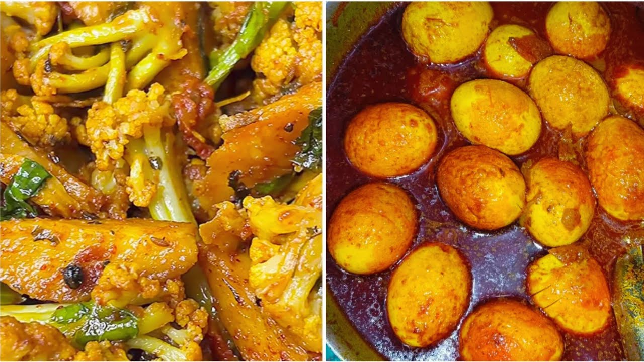 Aalu Gobi ka bhujiya # egg # aalu # matar ki mix curry 