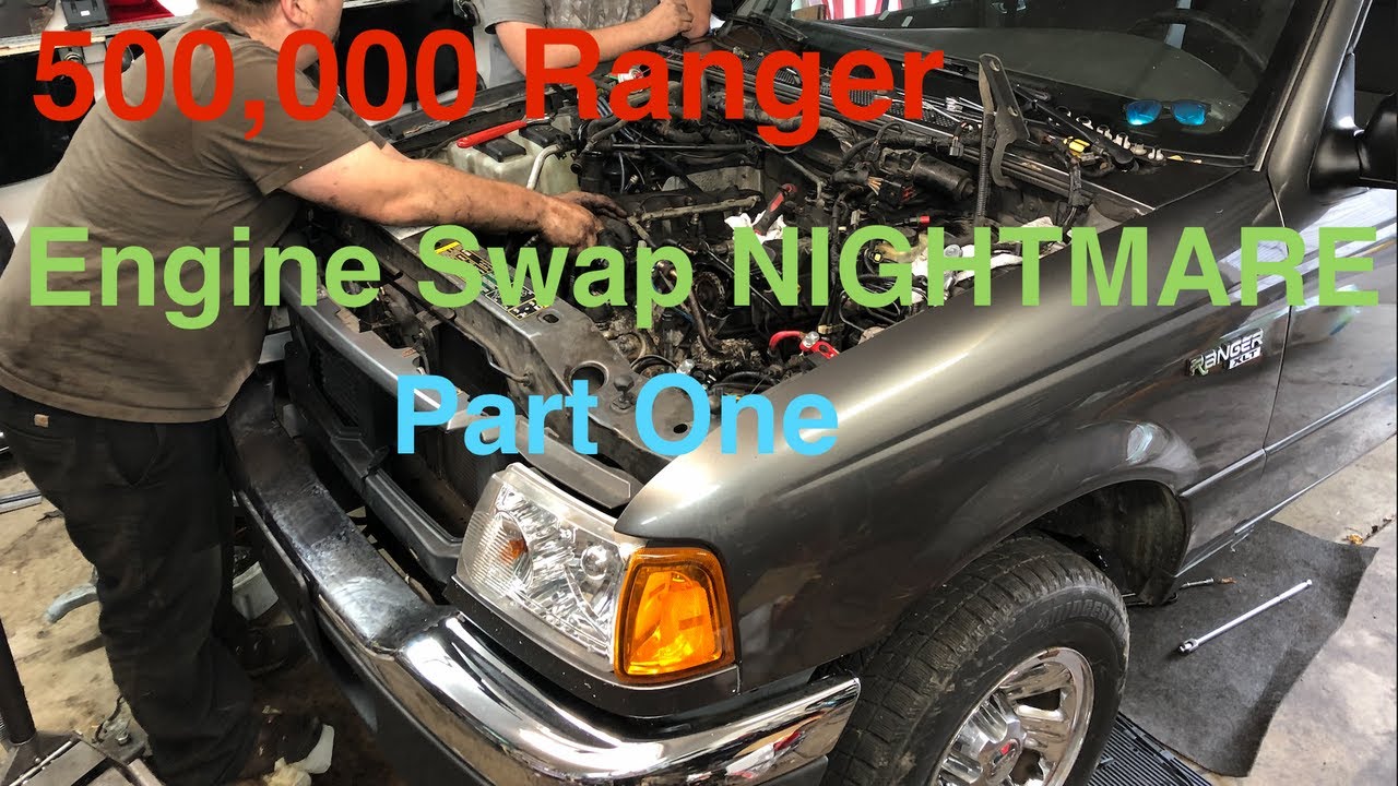 500,000 Mile Ford Ranger ENGINE SWAP Part 1