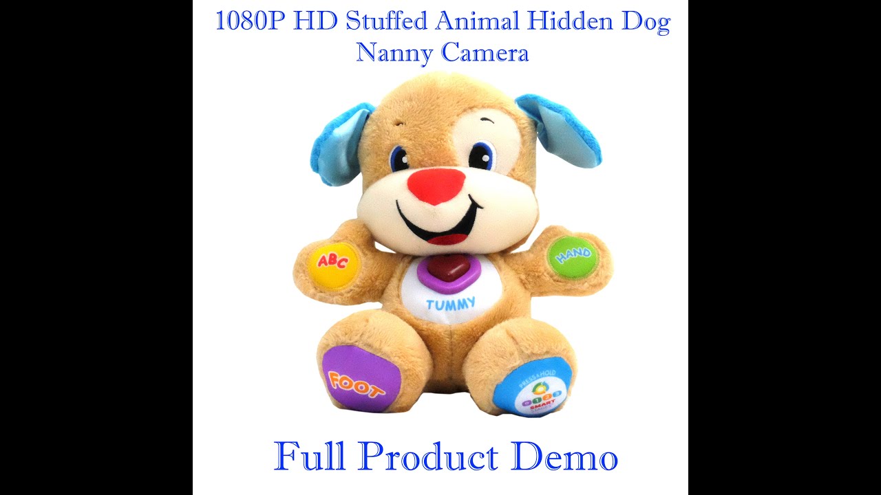 1080P HD Stuffed Interactive Plush Dog Hidden Nanny Camera