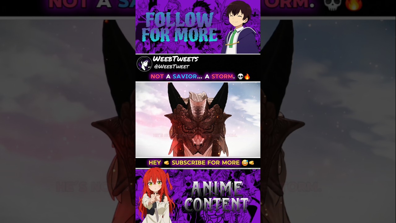 Not a savior&hellip; a storm. 💀🔥 | Seika x Dragon | isekai anime edits