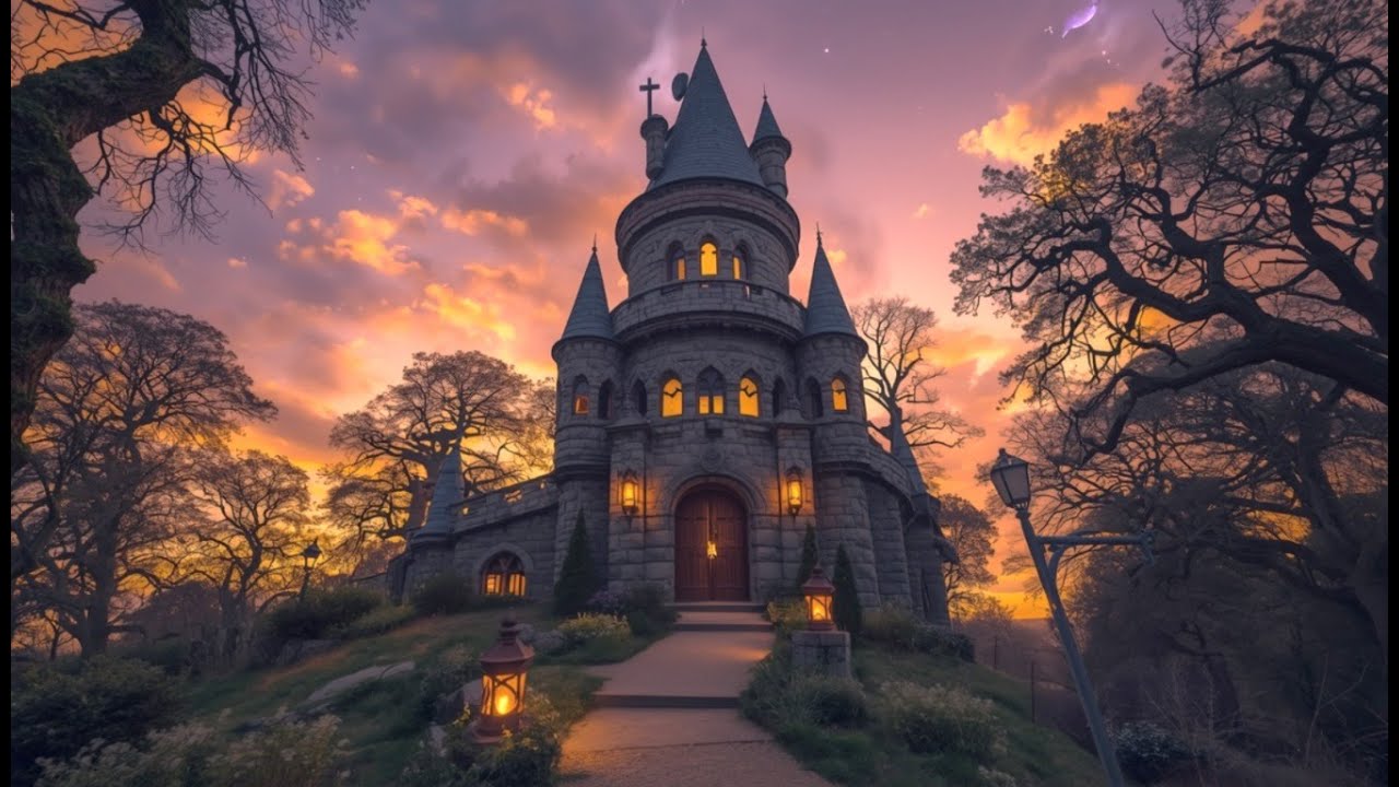 Wizard’s Tower at Dusk | Ambient Music & Glowing Lights | 2 Hour