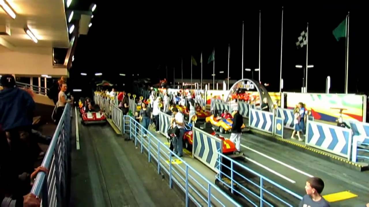 Tomorrowland Speedway Night Ride Magic Kingdom 2011 HD POV Walt Disney World