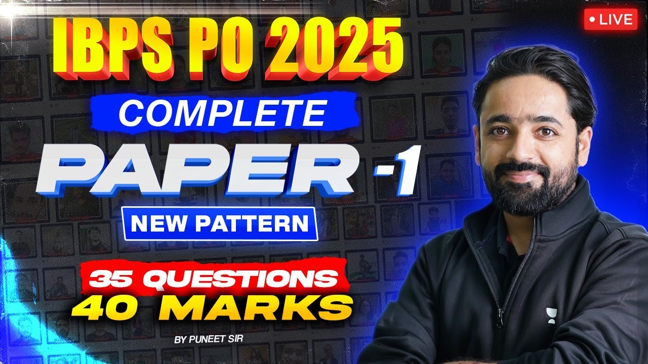 IBPS PO 2025 | Complete Reasoning Paper | New Pattern Based | 35 Questions In 40 Marks | Puneet Sir