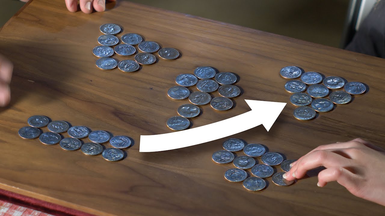 The Ten Coin Pyramid Puzzle