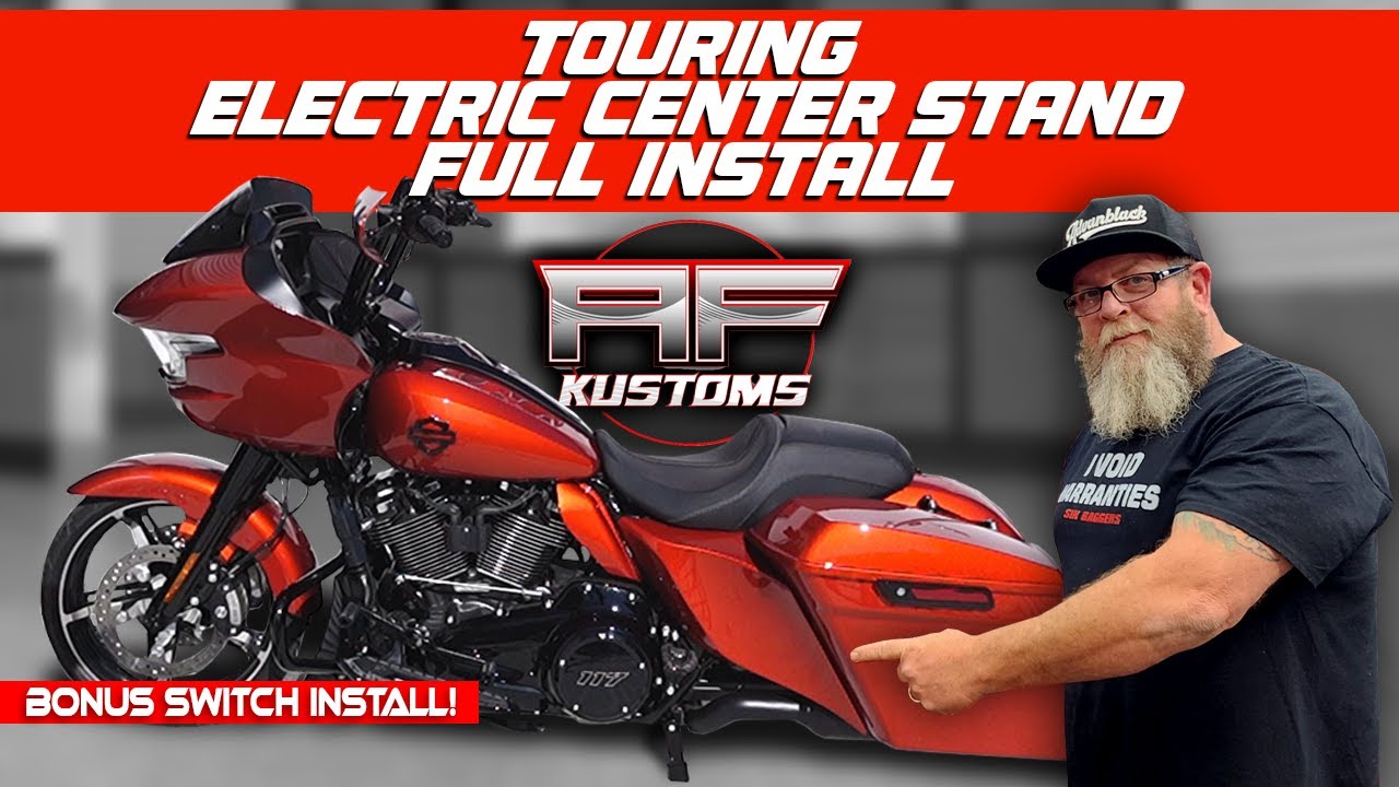 ⚡AF Kustoms Electric Center Stand Works With Dual Exhaust! FULL INSTALL!  ⚡