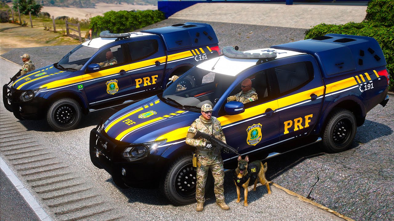 CARRO FOGE da PRF em ABORDAGEM POLICIAL em PEDÁGIO | GTA 5 POLICIAL