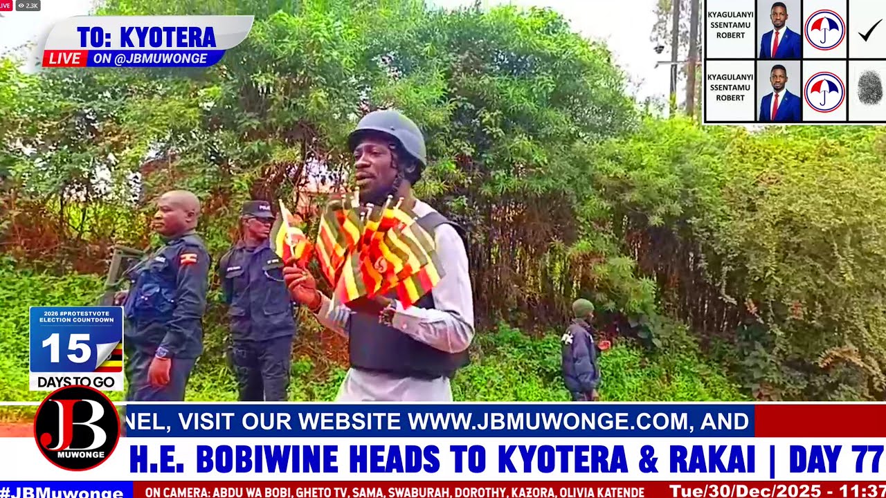 H.E. Bobiwine Tough Response to Police threatening Ugandans about national flag