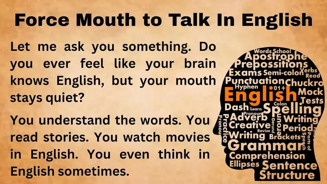 How to Make Your Mouth Speak English ｜ Learn English Speaking ｜ Bookish English