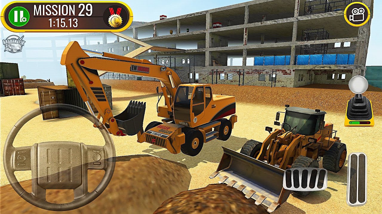 Direksiyonlu Kep&ccedil;e & Kamyon S&uuml;rme Oyunu || Construction Site Truck Driver #4 - Android Gameplay
