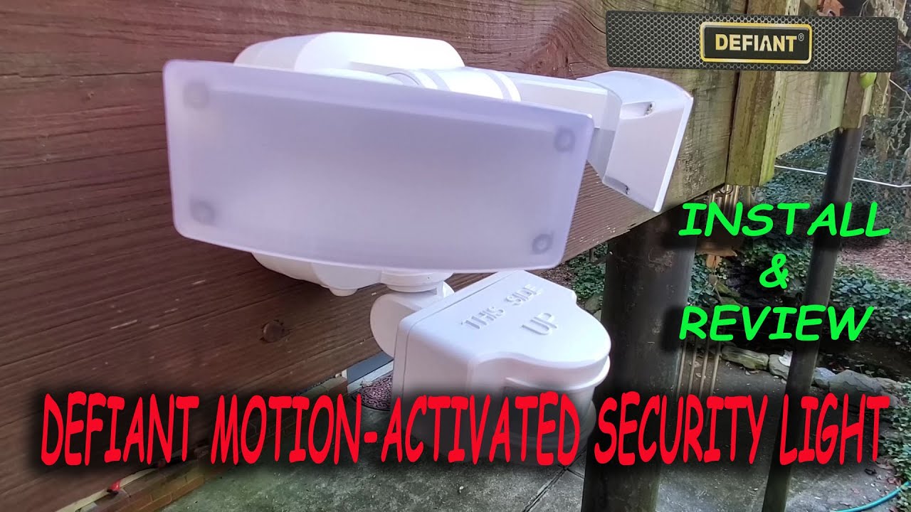 DEFIANT Motion-Activated Security Light (Install and Review) Model 1005 536 300