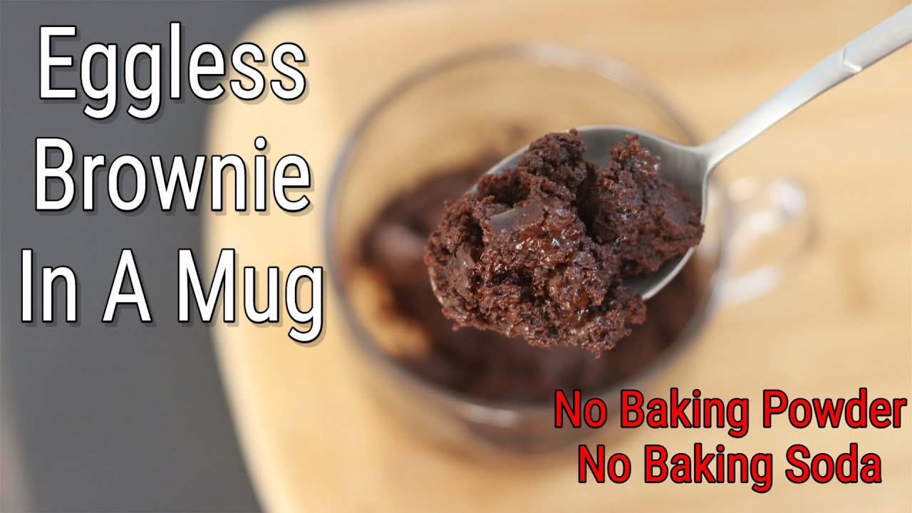 Brownie In A Mug - Eggless Brownie Recipe - No Baking Powder/No Baking Soda - Vegan | Skinny Recipes