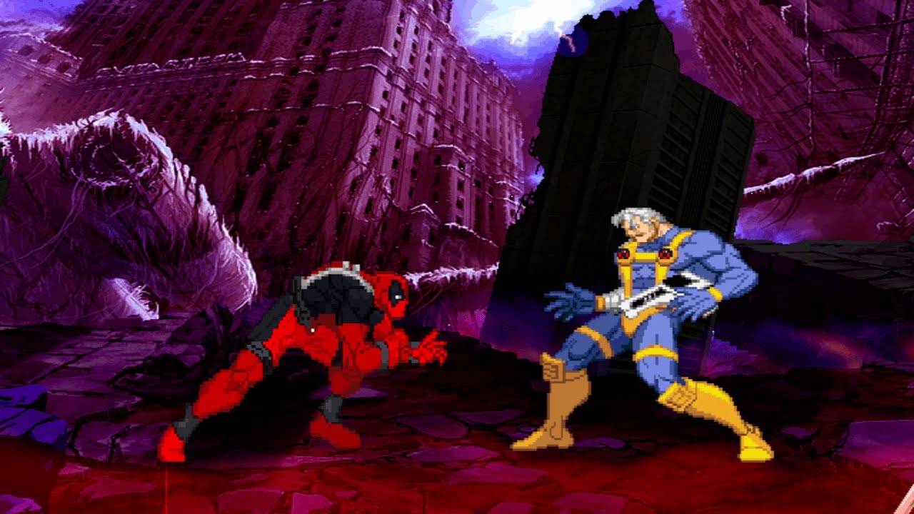 Deadpool vs Cable. Marvel MUGEN Battle