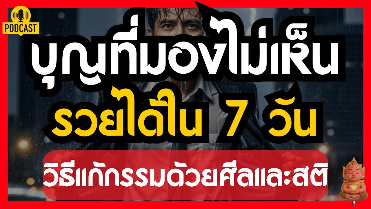 บุญที่มองไม่เห็น วิธีแก้กรรมด้วยศีลและสติ ให้รวยได้ใน 7 วัน | ปลุกยักษ์ในใจ