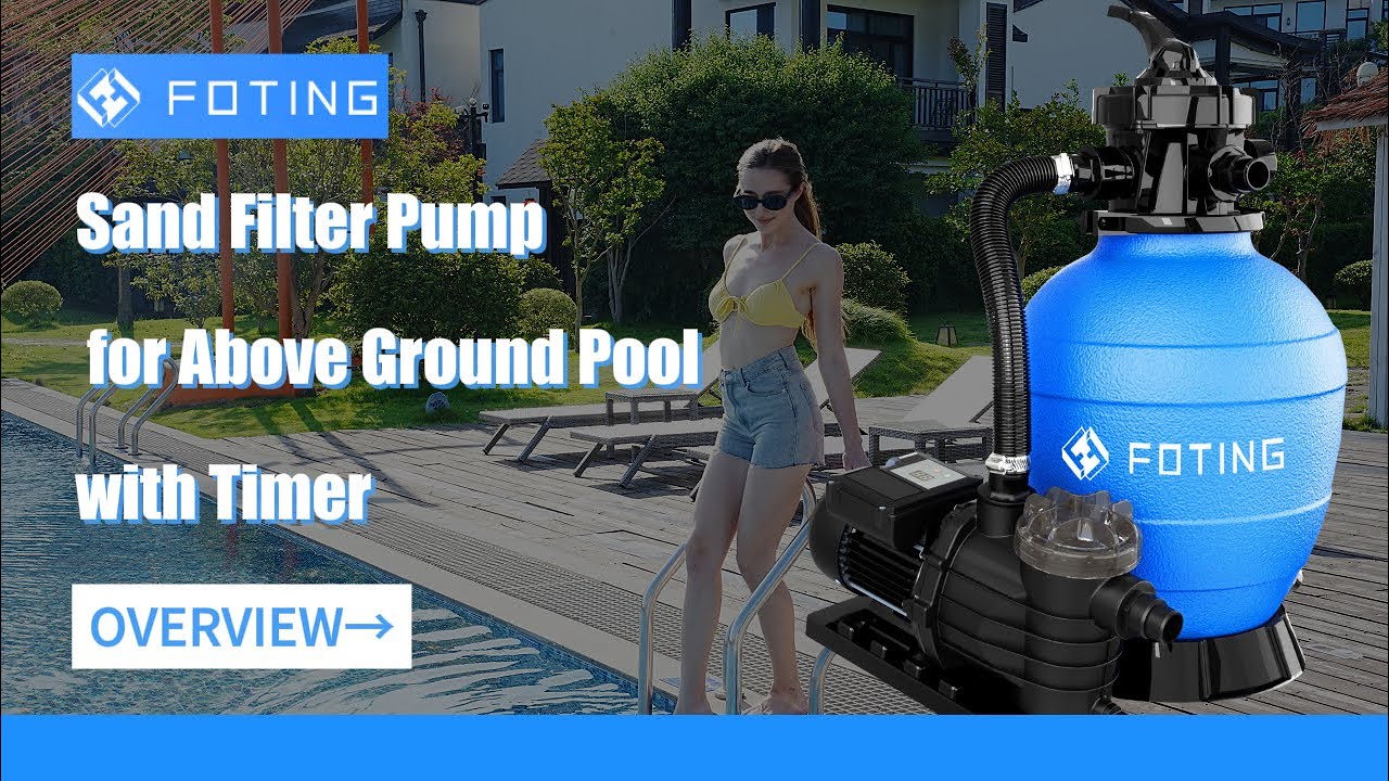 FOTING Sand Filter Pump for Above Ground Pool with Timer