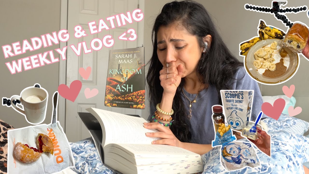 WEEKLY VLOG ~ reading and eating vlog, finishing Throne of glass, meals I ate & therapy