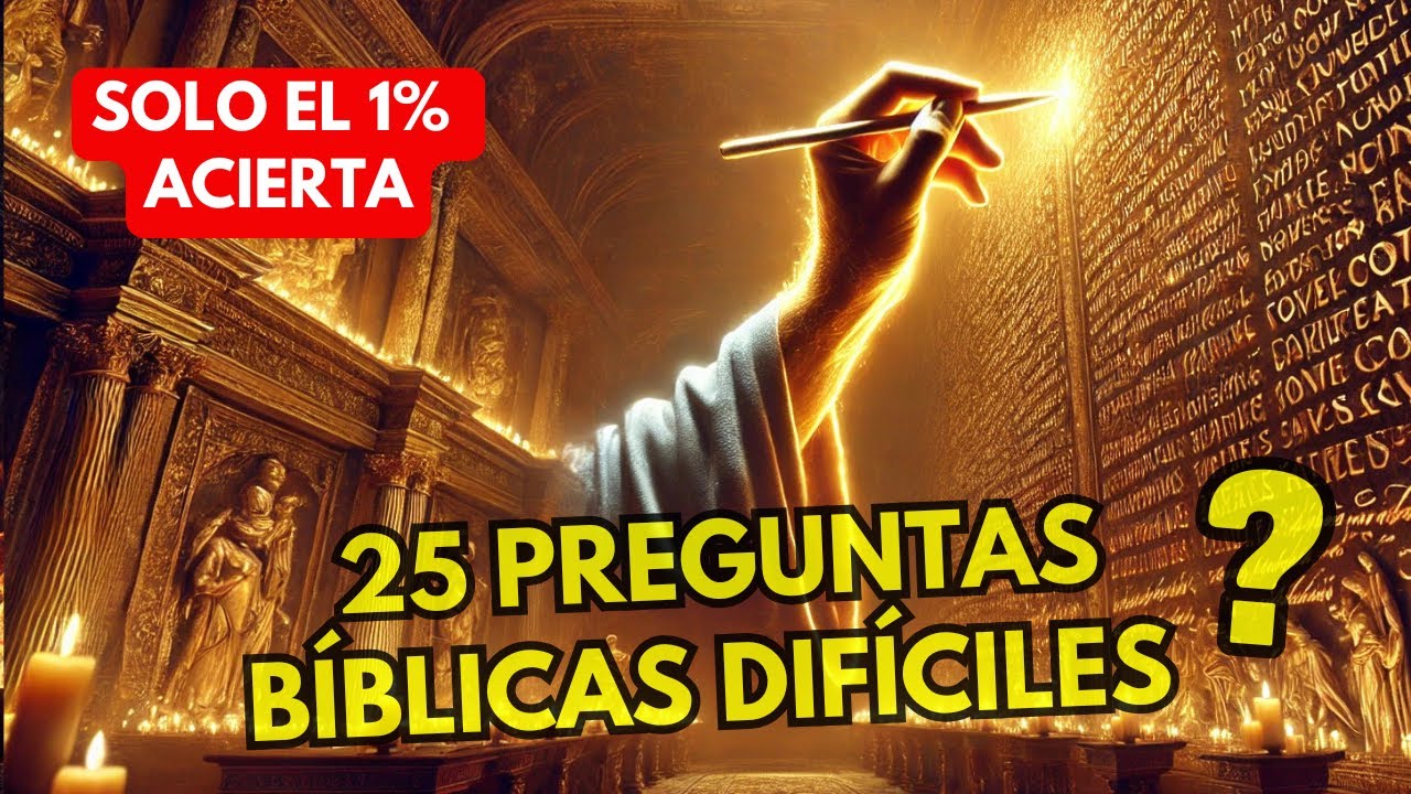 ¿📖 Qué Tan Bien Conoces la Biblia¿ 🤔 25 Preguntas Bíblicas MUY DIFÍCIL | Quiz Bíblico