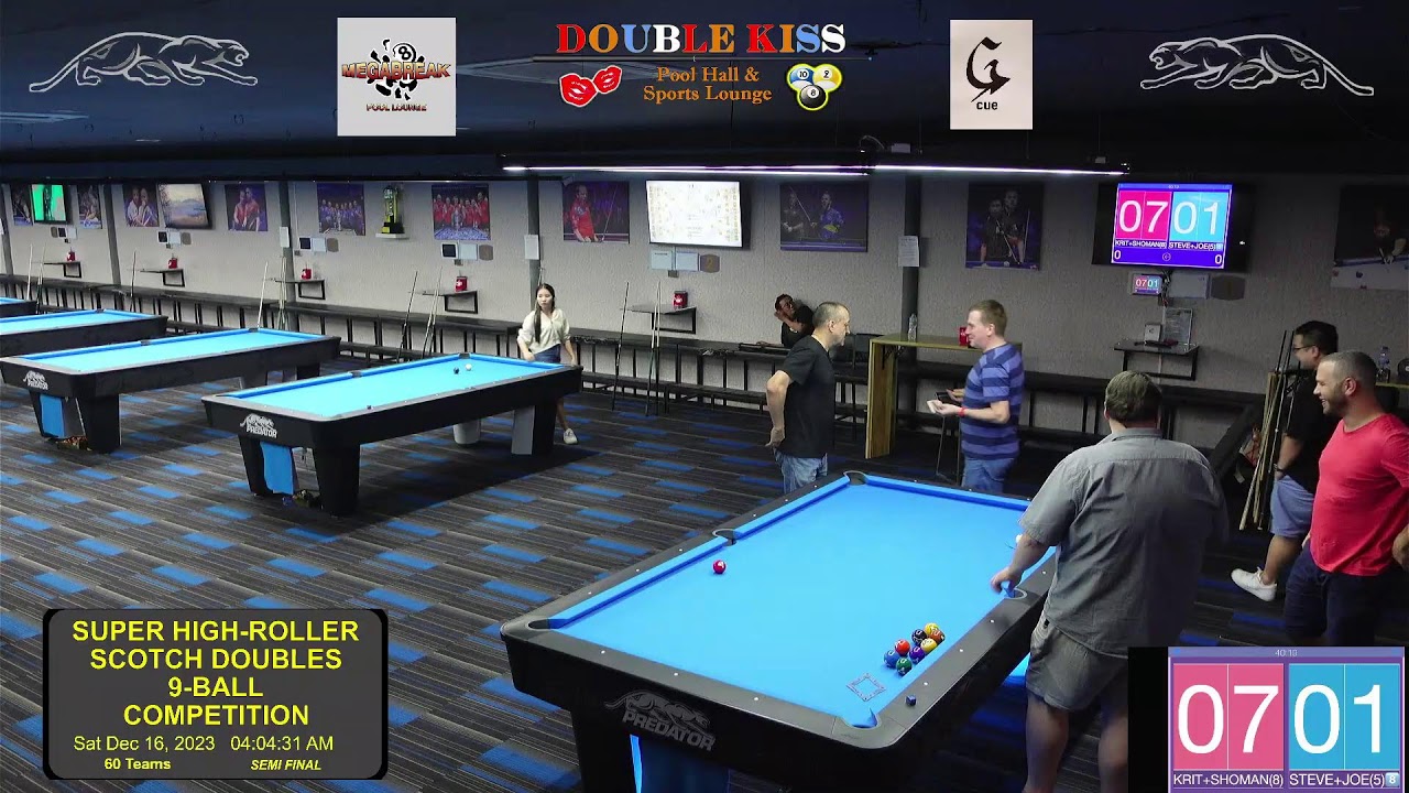Super High Roller Scotch Doubles 9 Ball Tournament (15/12/23) Main Table