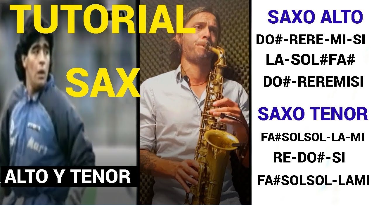 LIFE IS LIFE 🎷TUTORIAL🎷  SAXO ALTO Y TENOR-(MARADONA ) NAPOLES-