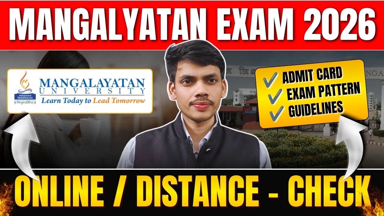 Mangalayatan Online Distance Exam Date Released Complete Exam Guidelines | Mangalayatan Online Exam