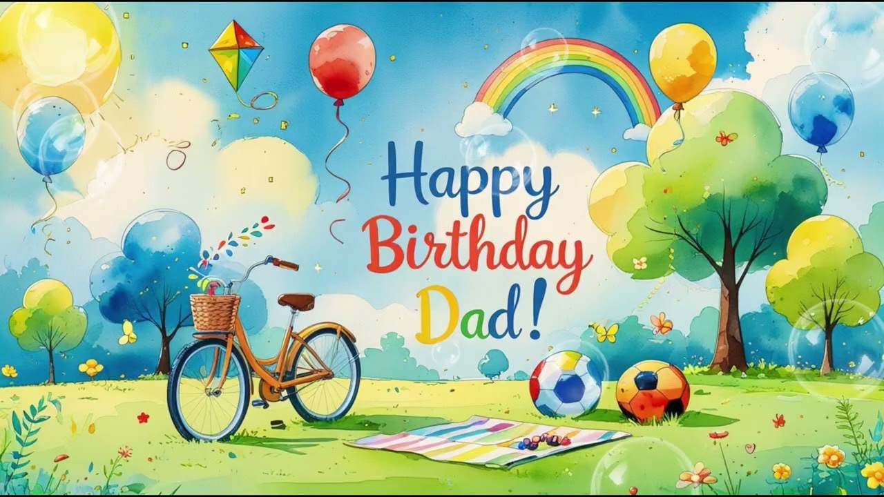 Dad’s Birthday Wallpaper with Happy Birthday Music #4K #wallpaper #happybirthday #Dad #father #daddy